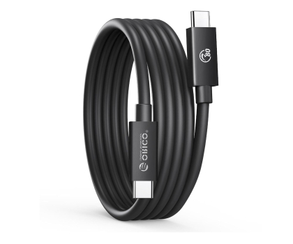 Kabel komputerowy Orico Thunderbolt 5 USB-C 80Gbps, 240W, 8K 60Hz, 1,5m, czarny